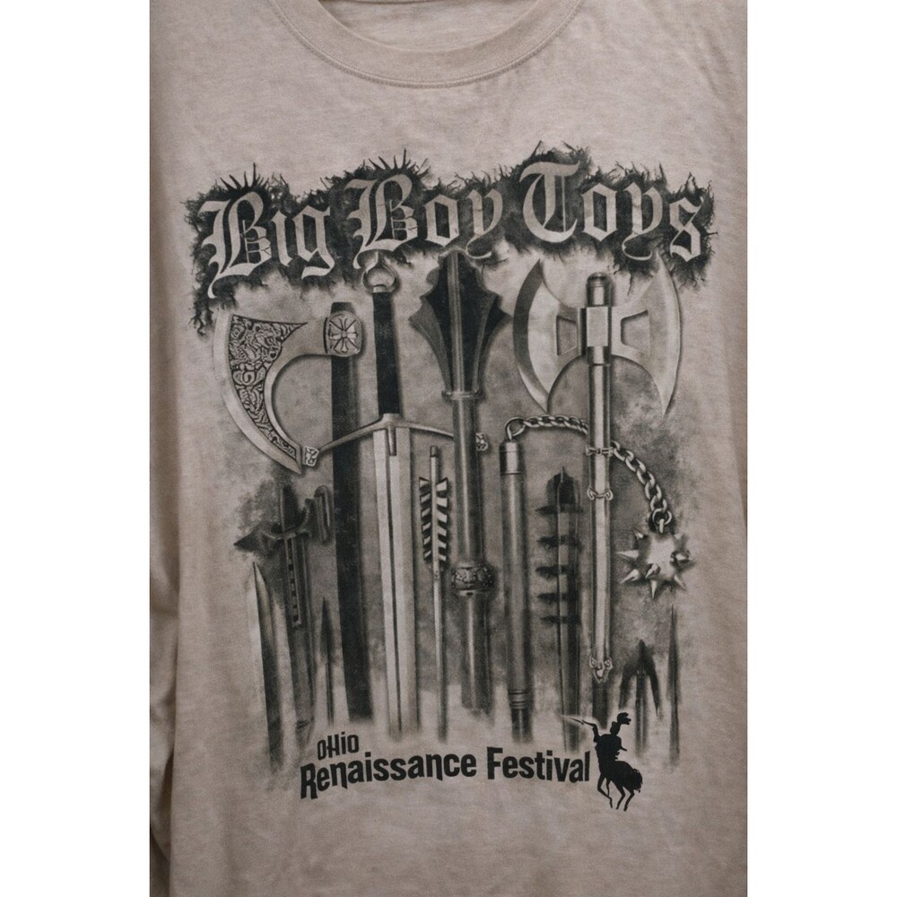 Vintage Ohio Renaissance Festival TShirt 3XL Medieval Sword Graphic Big Boy Toys - Picture 3 of 7